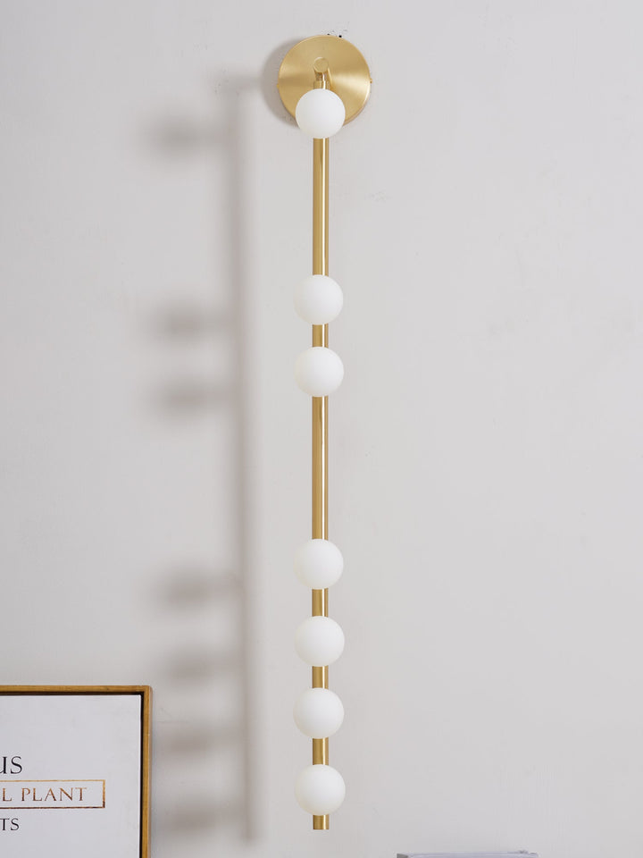 Mässingsglasrör Vägglampa