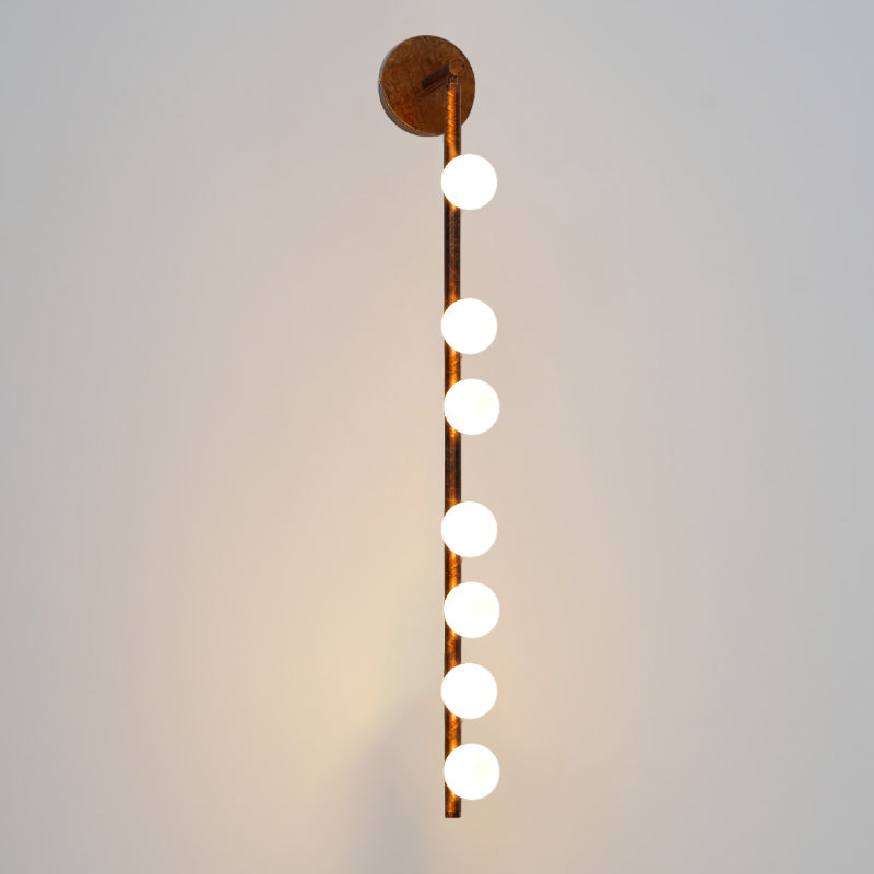 Mässingsglasrör Vägglampa