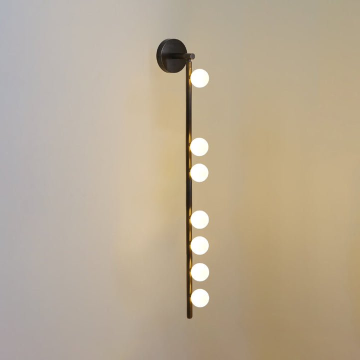 Mässingsglasrör Vägglampa