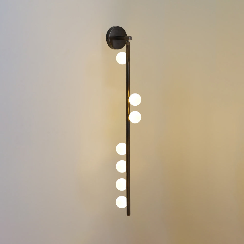 Mässingsglasrör Vägglampa