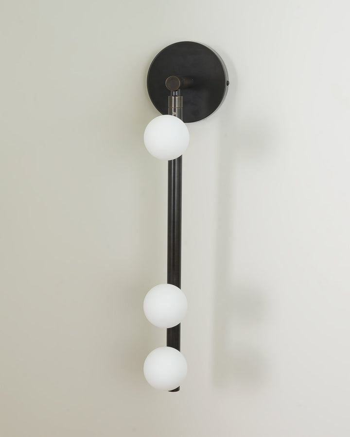 Mässingsglasrör Vägglampa