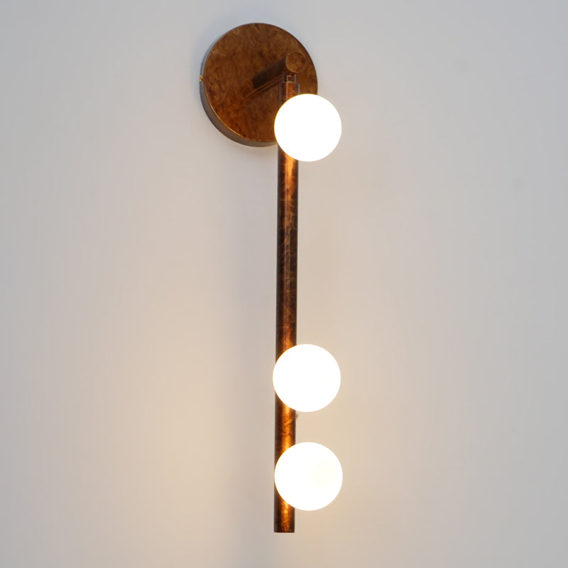 Mässingsglasrör Vägglampa