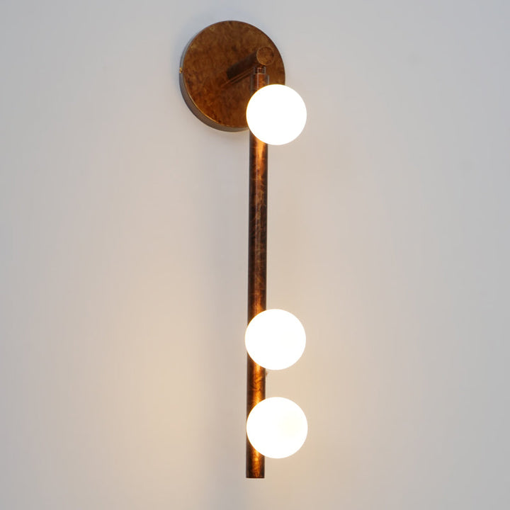 Mässingsglasrör Vägglampa