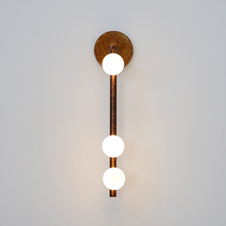 Mässingsglasrör Vägglampa
