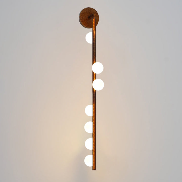 Mässingsglasrör Vägglampa