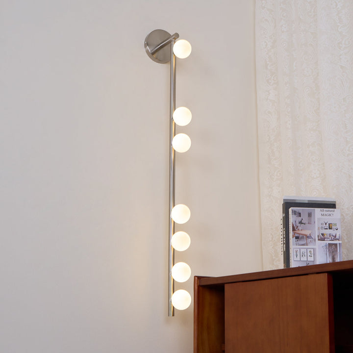 Mässingsglasrör Vägglampa