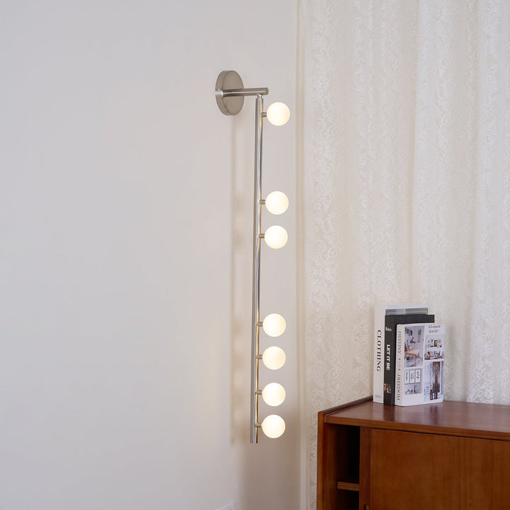Mässingsglasrör Vägglampa