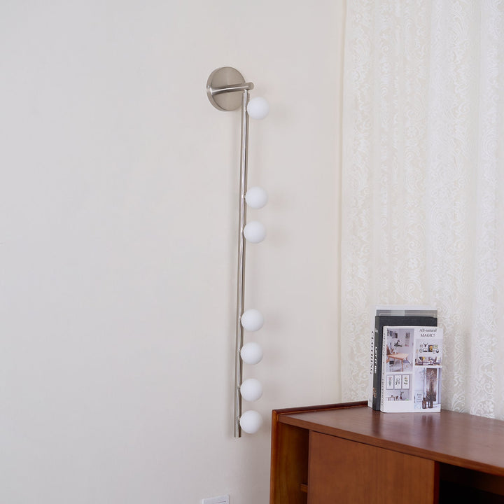 Mässingsglasrör Vägglampa