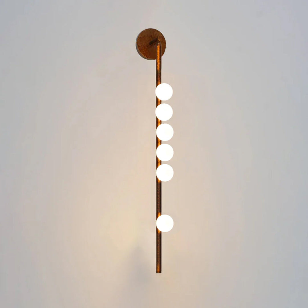 Mässingsglasrör Vägglampa