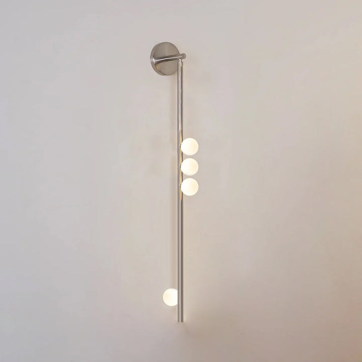 Mässingsglasrör Vägglampa