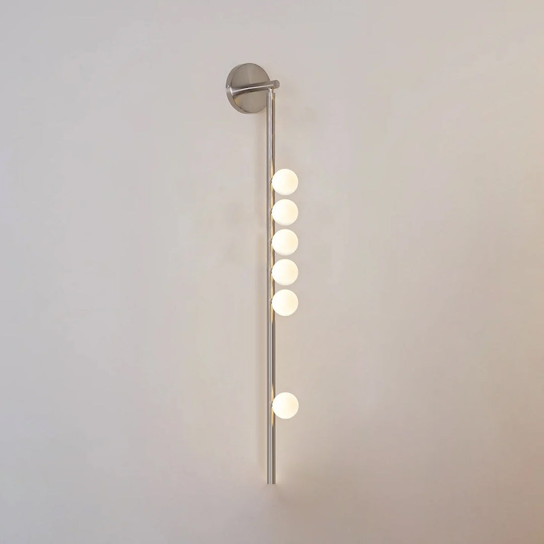 Mässingsglasrör Vägglampa