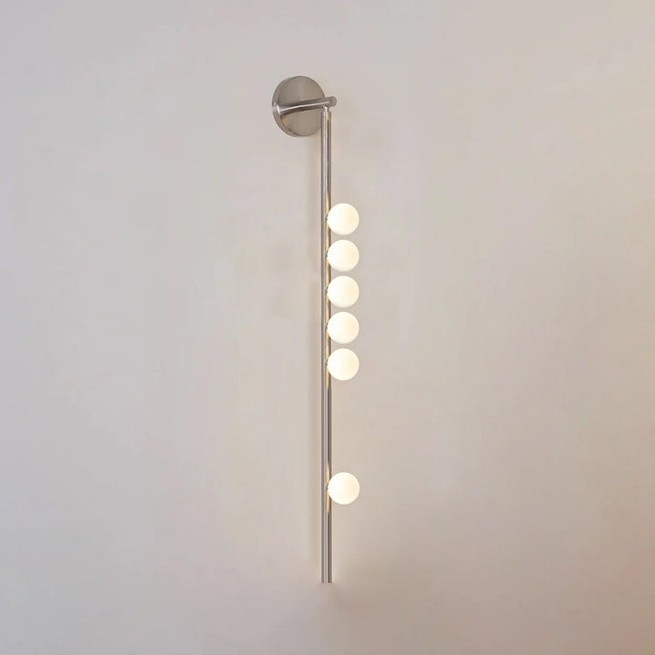 Mässingsglasrör Vägglampa