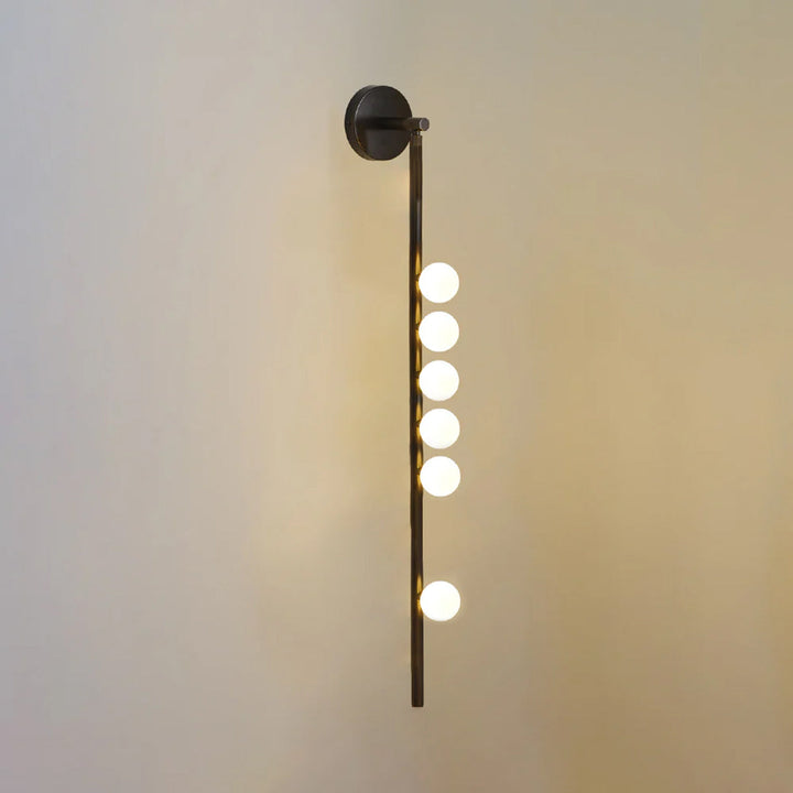 Mässingsglasrör Vägglampa
