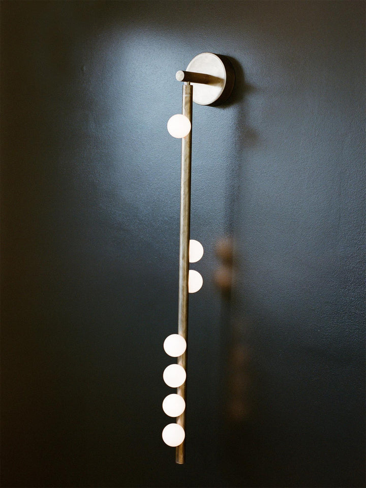 Mässingsglasrör Vägglampa
