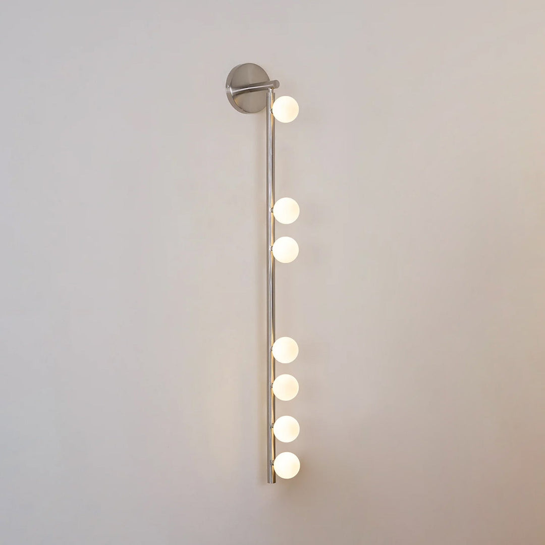 Mässingsglasrör Vägglampa