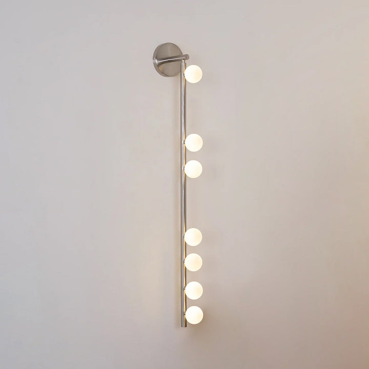 Mässingsglasrör Vägglampa