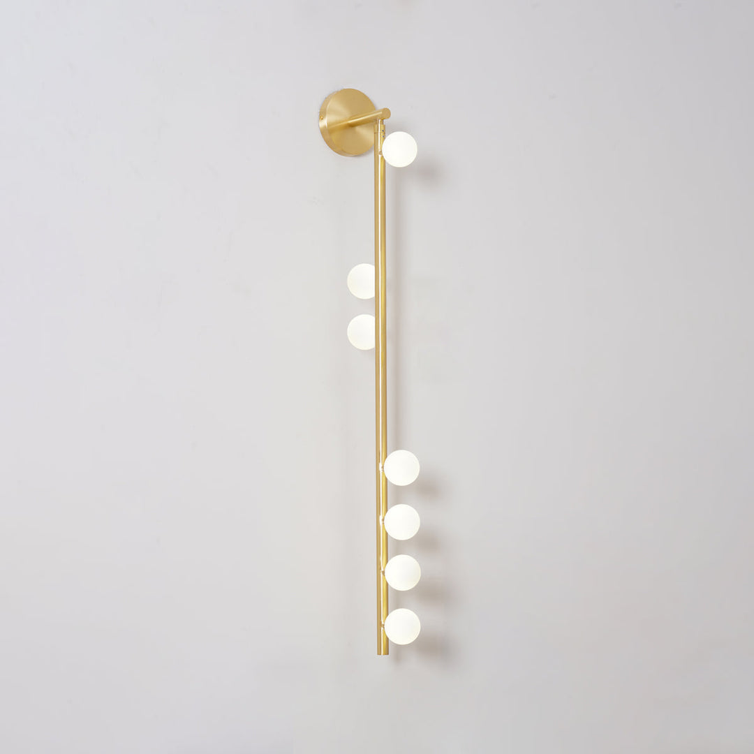 Mässingsglasrör Vägglampa