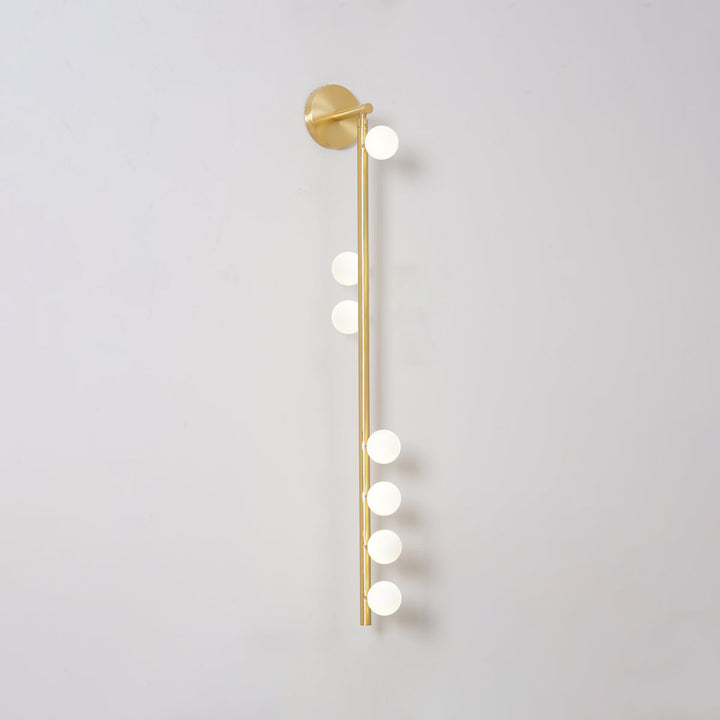 Mässingsglasrör Vägglampa