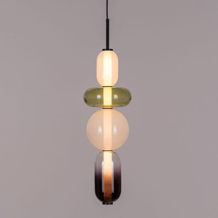 Sockerbelagd Glas Pendellampa