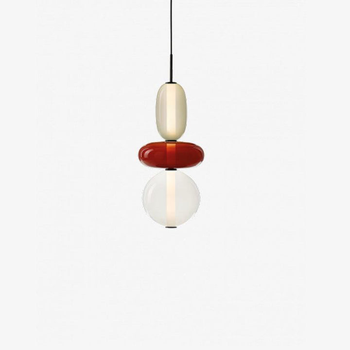 Sockerbelagd Glas Pendellampa