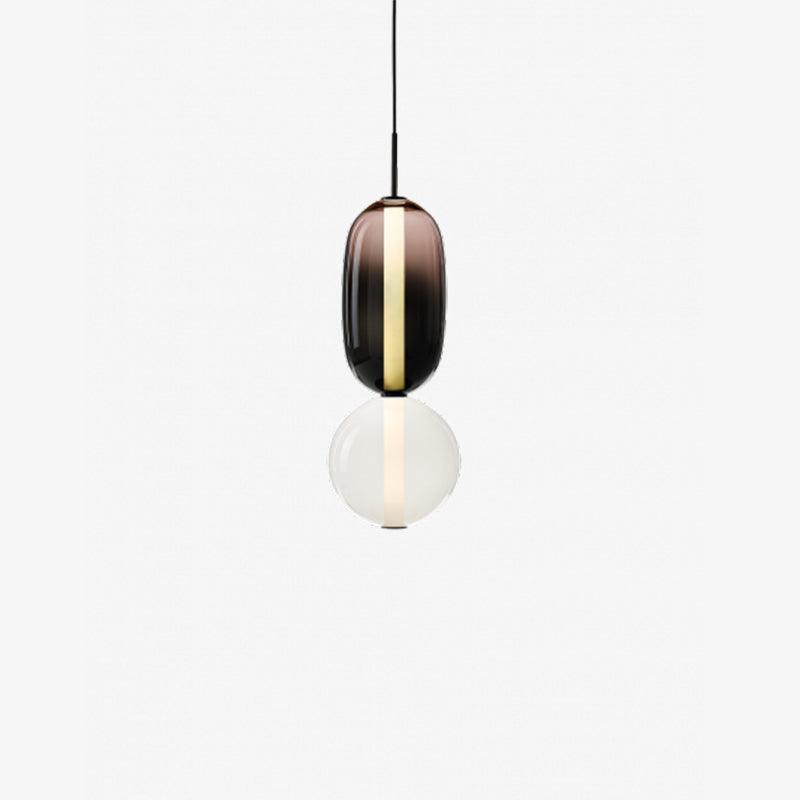 Sockerbelagd Glas Pendellampa