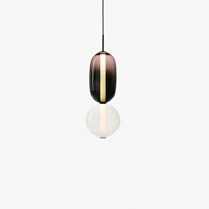 Sockerbelagd Glas Pendellampa