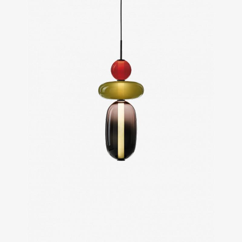 Sockerbelagd Glas Pendellampa