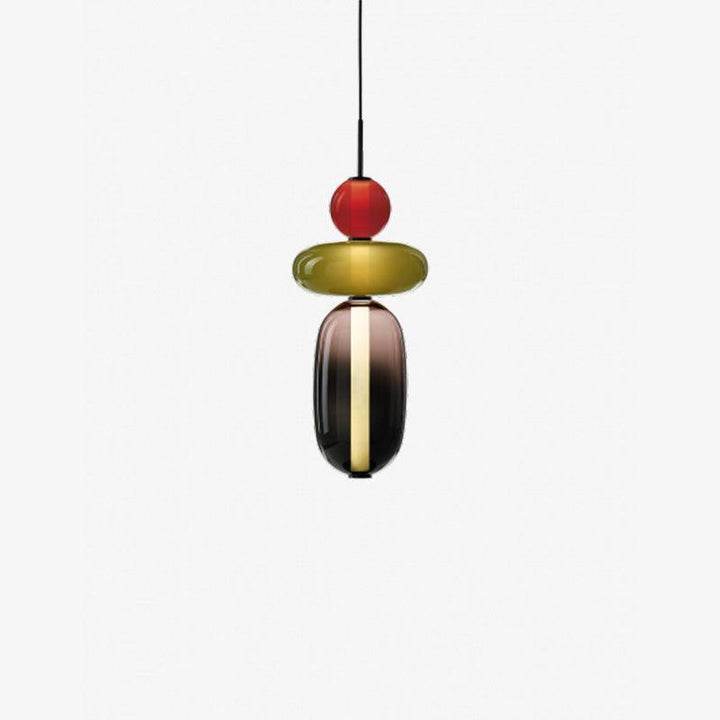Sockerbelagd Glas Pendellampa