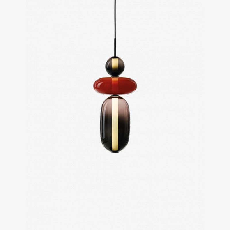 Sockerbelagd Glas Pendellampa