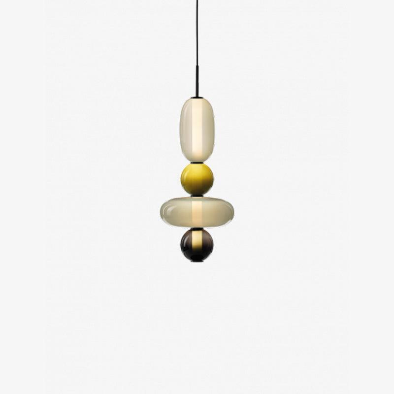 Sockerbelagd Glas Pendellampa