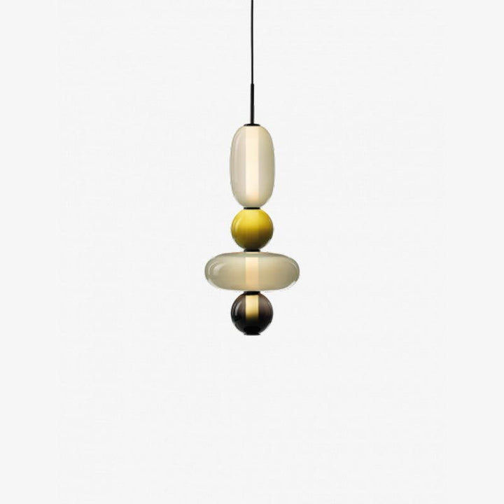 Sockerbelagd Glas Pendellampa