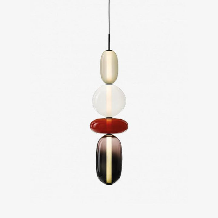Sockerbelagd Glas Pendellampa