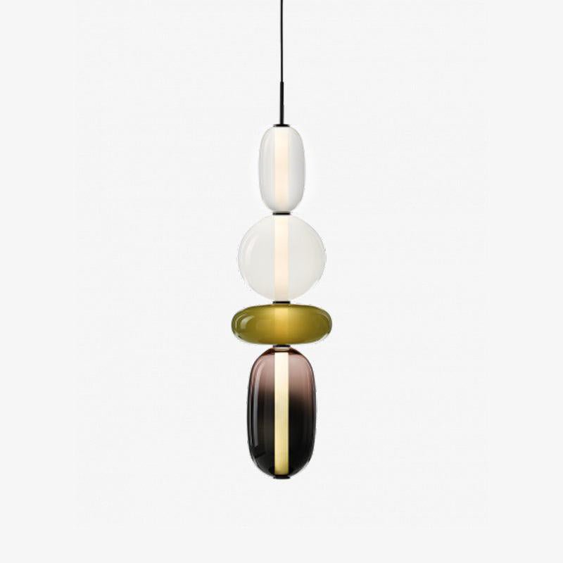 Sockerbelagd Glas Pendellampa