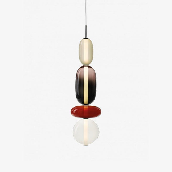 Sockerbelagd Glas Pendellampa