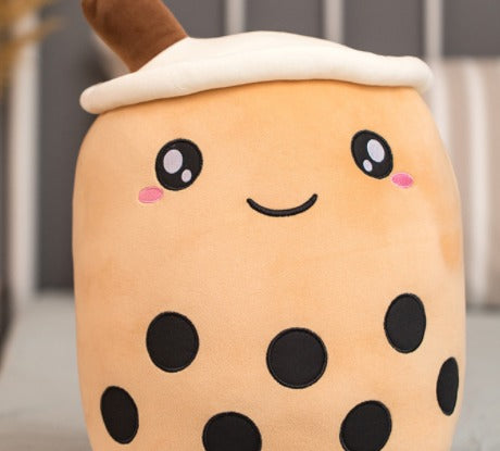 Bubble tea-mugg i plysch med ansikte