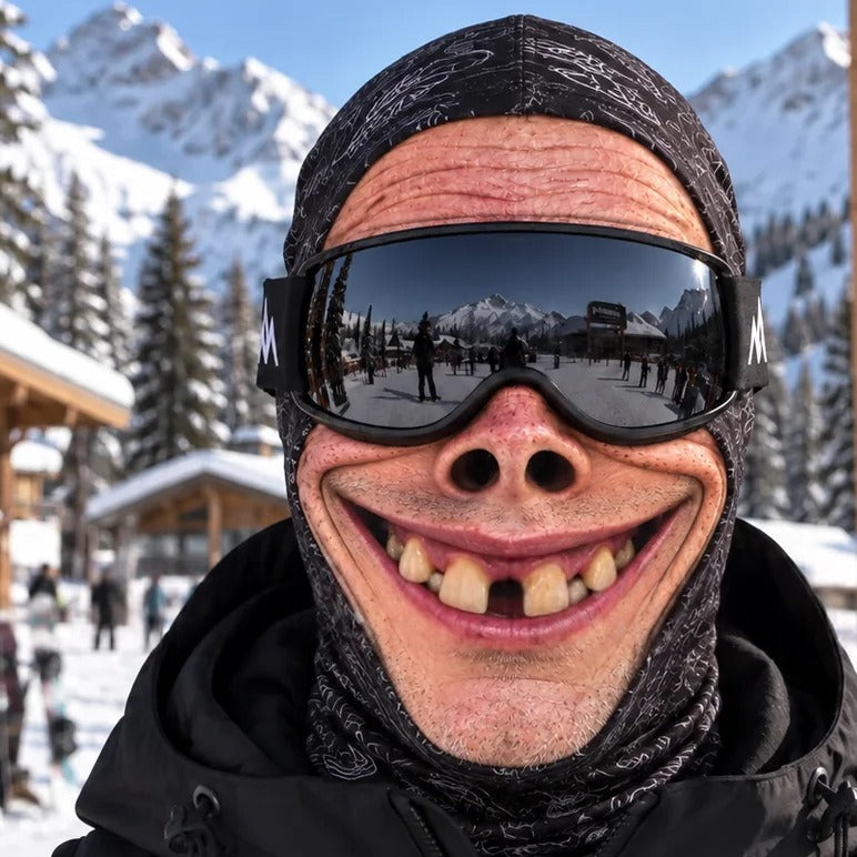 Vackerljus Balaclava med rolig tryckt ansiktsbild