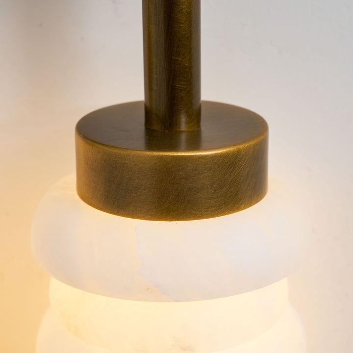 Calla Ribbed Alabaster Vägglampa