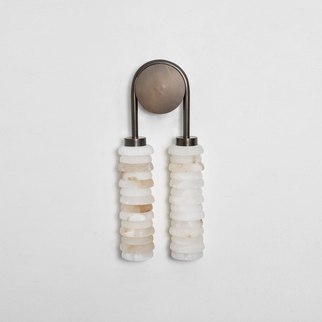 Calla Ribbed Alabaster Vägglampa