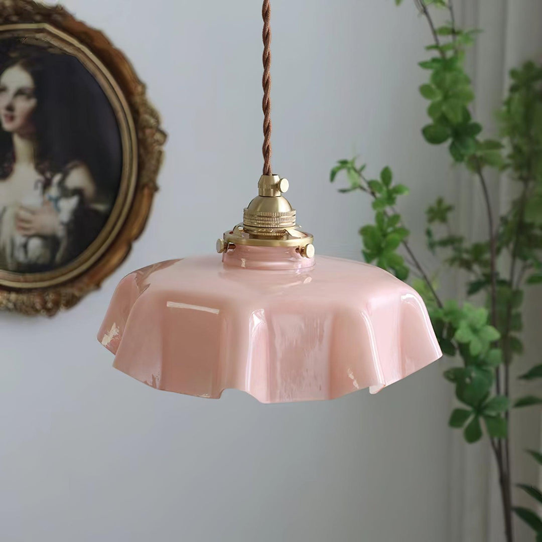 Fransk Blomma Pendellampa