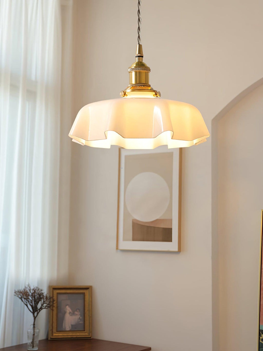 Fransk Blomma Pendellampa