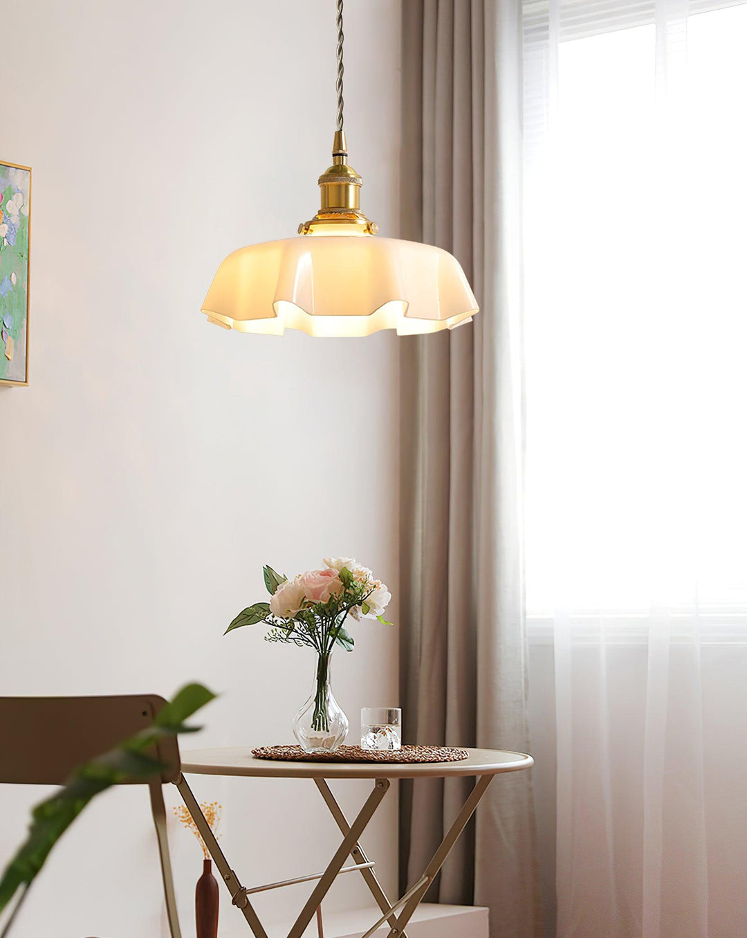 Fransk Blomma Pendellampa