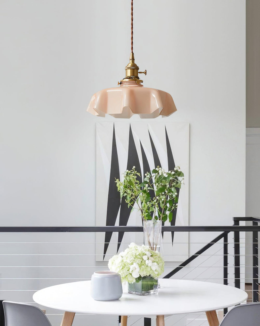 Fransk Blomma Pendellampa