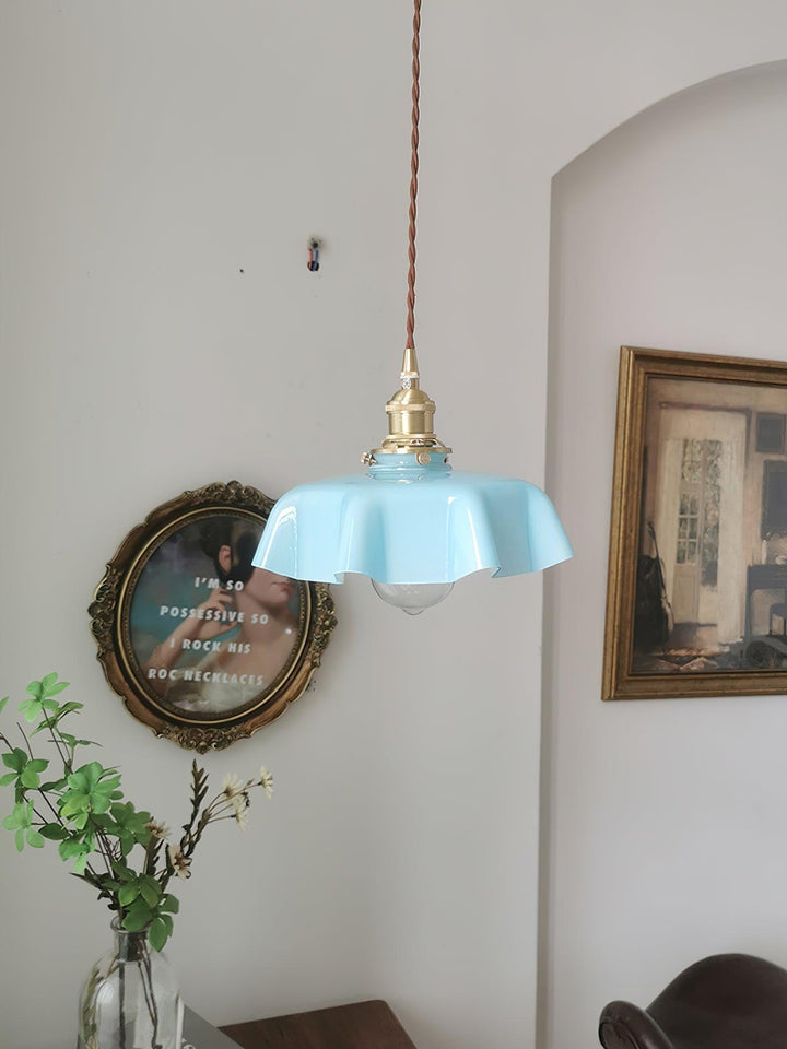 Fransk Blomma Pendant Swag Lampa
