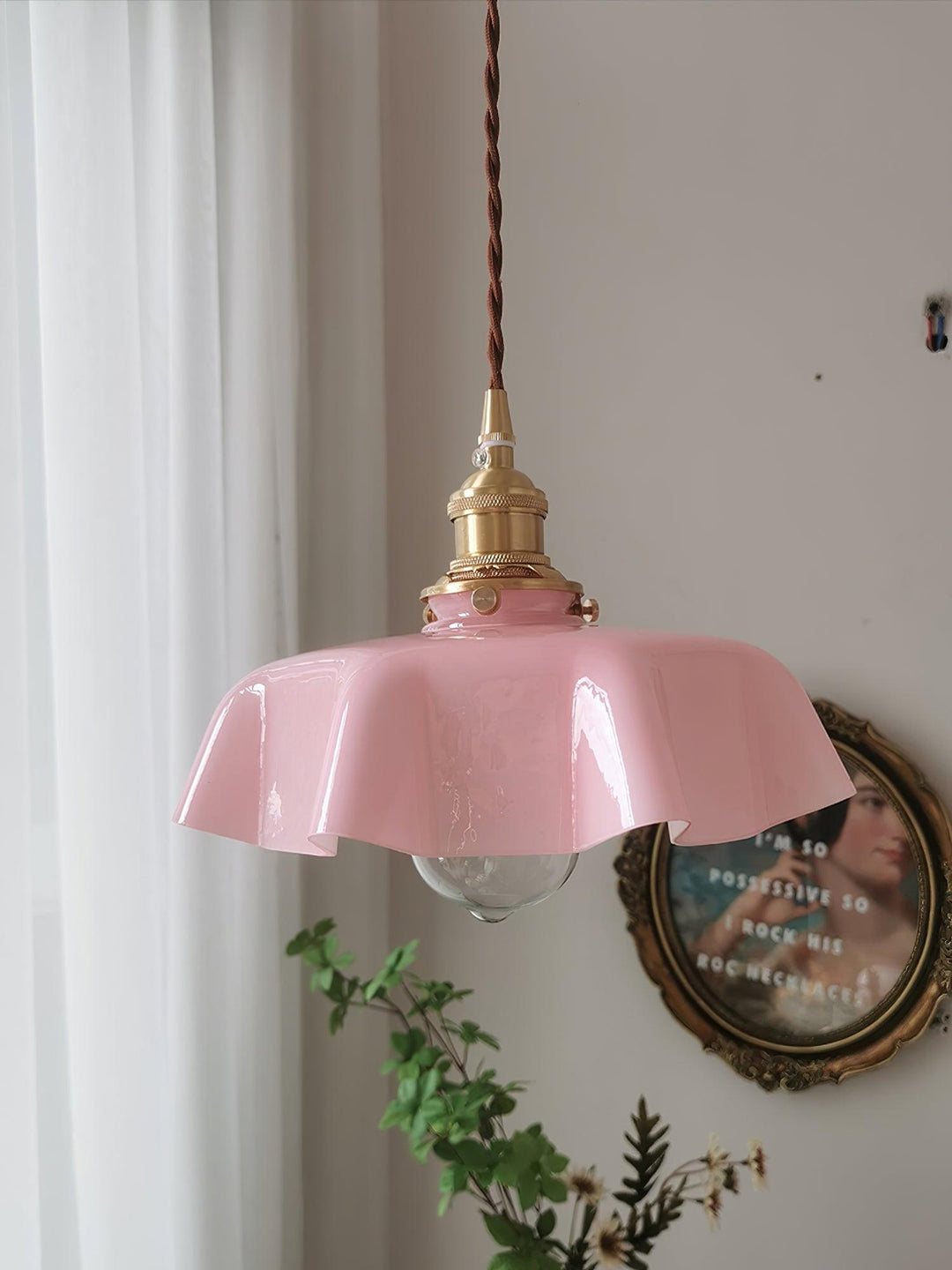 Fransk Blomma Pendellampa