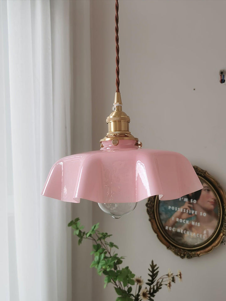 Fransk Blomma Pendant Swag Lampa