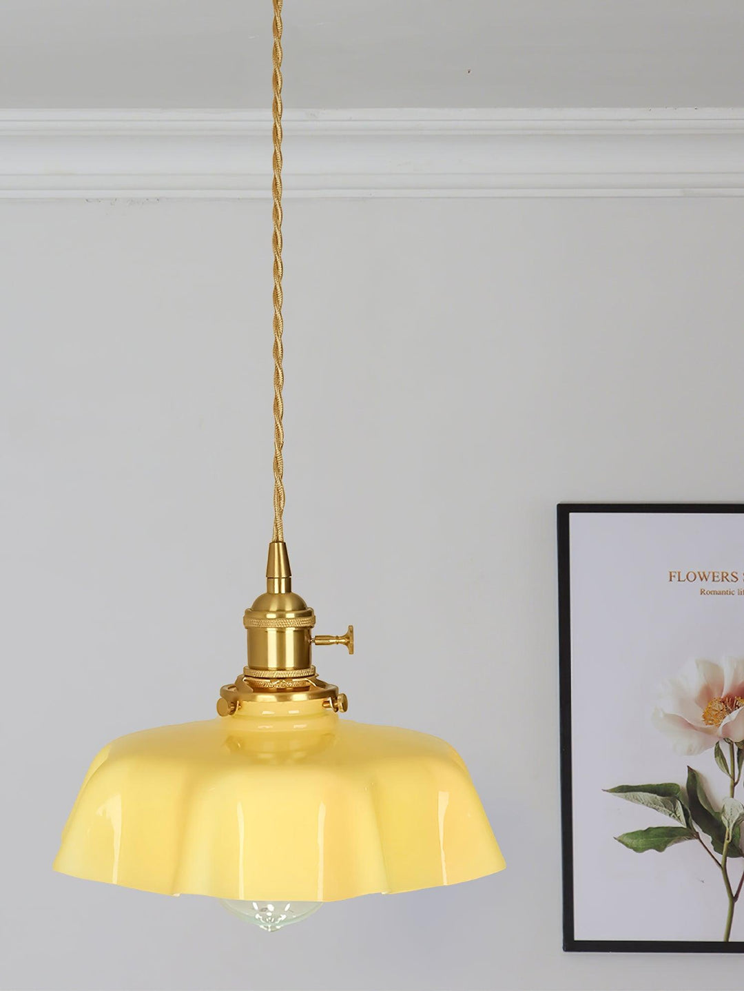 Fransk Blomma Pendellampa