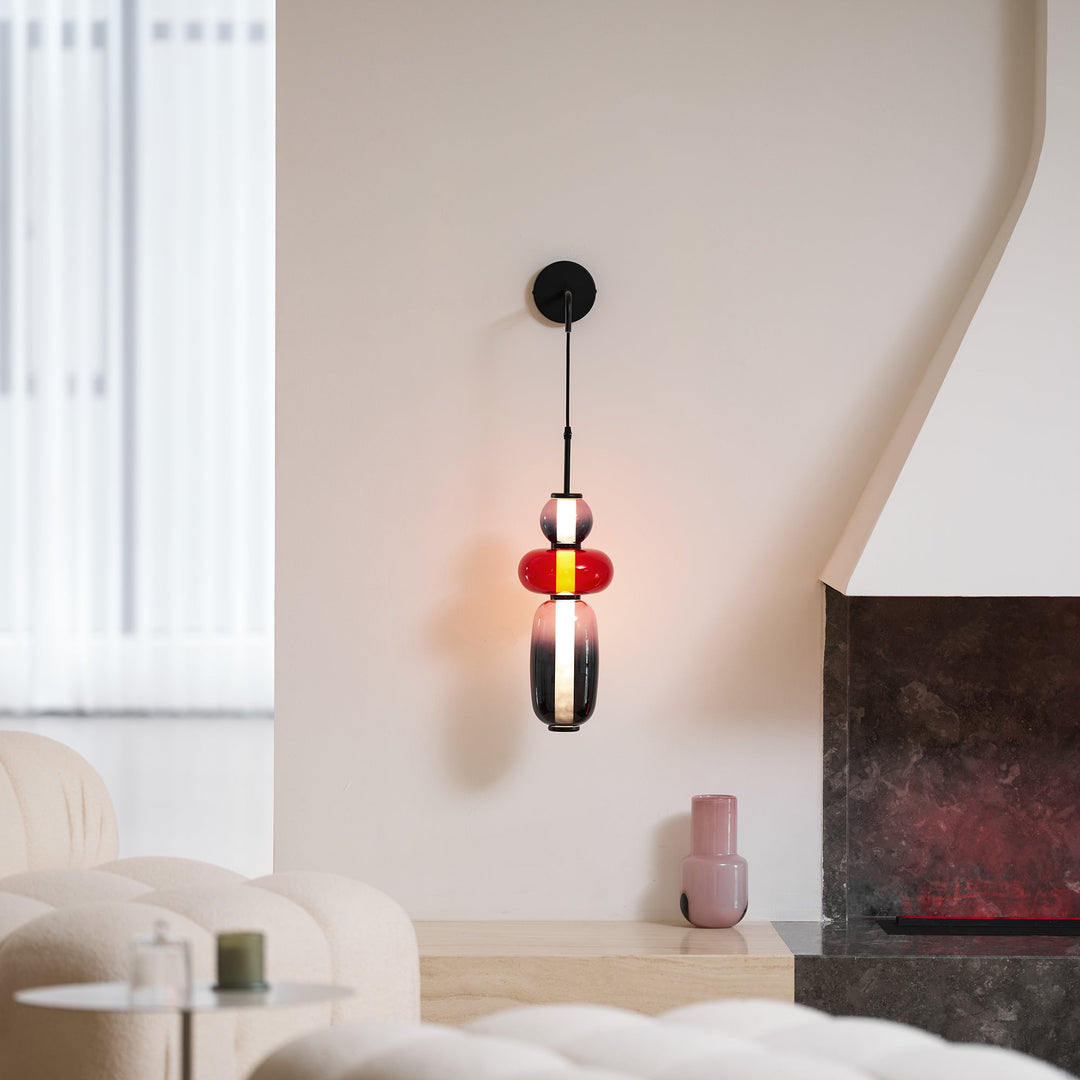 Kanderad Glas Vägglampa