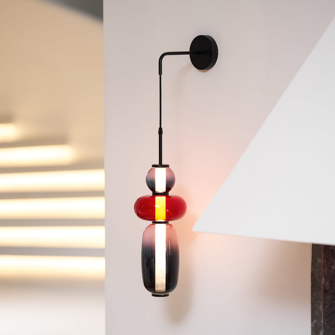 Kanderad Glas Vägglampa