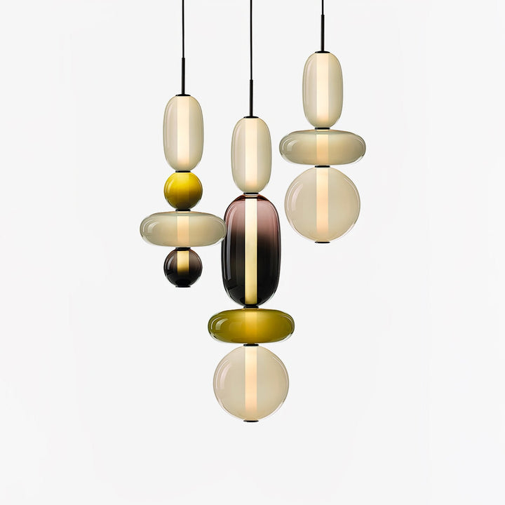 Sockerbelagd Glas Pendellampa