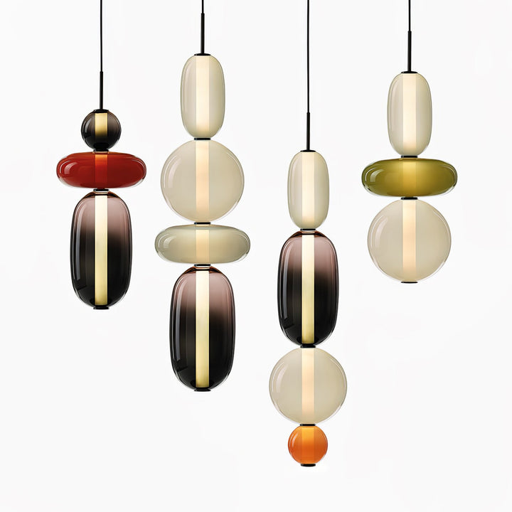 Sockerbelagd Glas Pendellampa